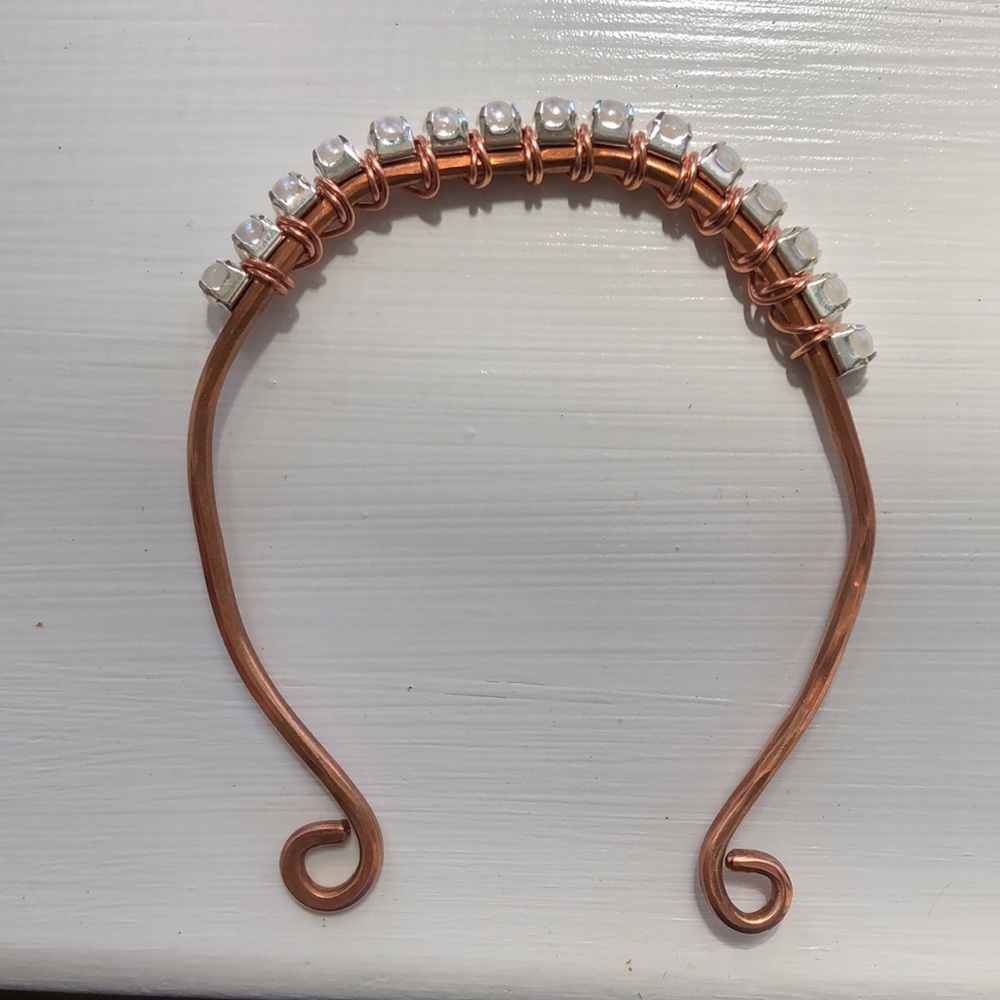 Pure Copper Pearl Bangle - Picture 4 of 7